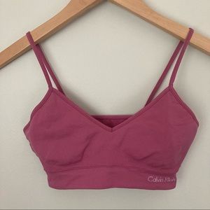 NWOT Calvin Klein Padded Bralette Pink Size Medium